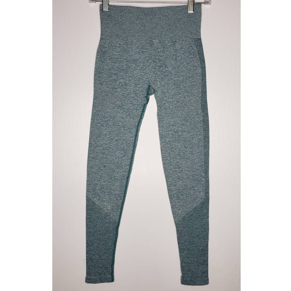 Kora Green Teal Sculpting High Rise 7/8 Legging Small Yoga Gym Wide Waistband - Picture 1 of 9